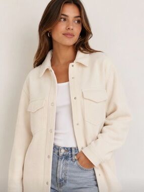 Abercrombie & Fitch Off White Shacket